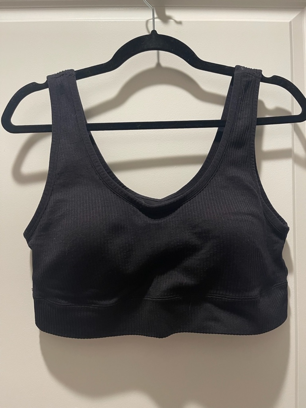 Torrid Curve Black Ribbed Scoop Sports Bralette (2)